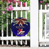 Merry Christmas Fox - Door Hanger (30 cm)