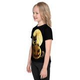 Halloween Pumpkin Cat Kids T-shirt