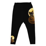 Halloween Pumpkin Cat Curvy Leggings