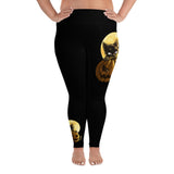 Halloween Pumpkin Cat Curvy Leggings