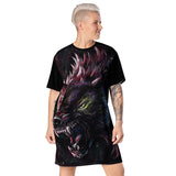 Color Wolf Growl Extra Long T-shirt