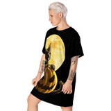 Halloween Pumpin Cat Extra Long T-shirt