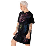 Color Wolf Growl Extra Long T-shirt