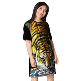 Drinking Tiger Black Extra Long T-shirt