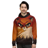 Angry Fox Face Hoodie