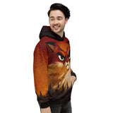 Angry Fox Face Hoodie