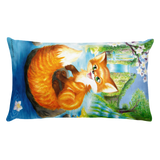 Summer Fox Waterfall Pillow