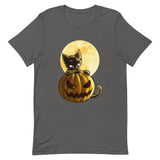 Halloween Pumpkin Cat Short-Sleeve T-Shirt