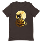 Halloween Pumpkin Cat Short-Sleeve T-Shirt