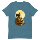 Halloween Pumpkin Cat Short-Sleeve T-Shirt