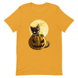Halloween Pumpkin Cat Short-Sleeve T-Shirt