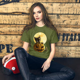 Halloween Pumpkin Cat Short-Sleeve T-Shirt