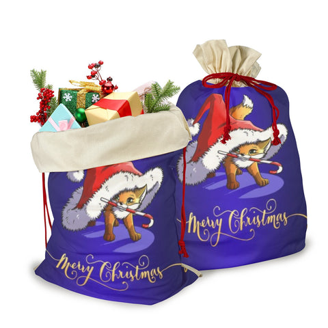 Merry Christmas Fox - Santa's Gift Bag