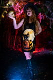 Halloween Pumpkin Cat Bodycon Dress