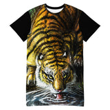 Drinking Tiger Black Extra Long T-shirt