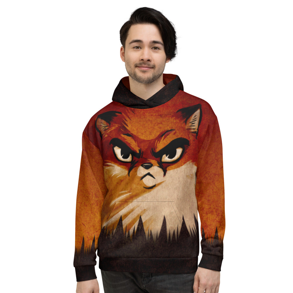 Angry Fox Face Hoodie – Howling Riot