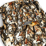 Husky pattern doggy hoodie