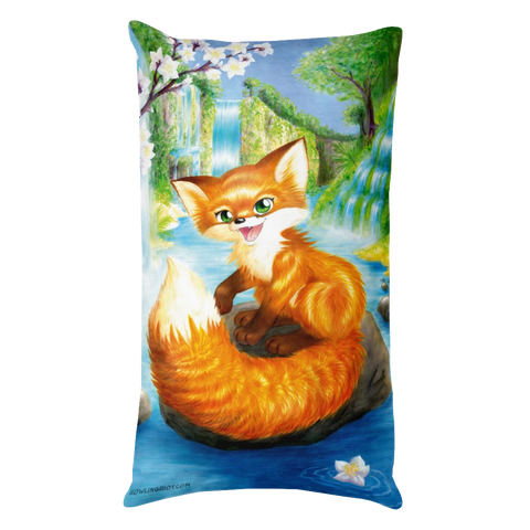 Summer Fox Waterfall Pillow