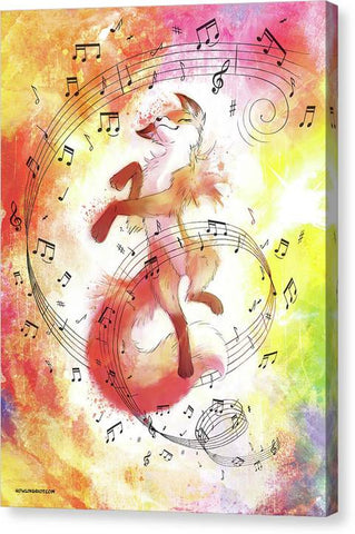 Musical Fox - Canvas Print